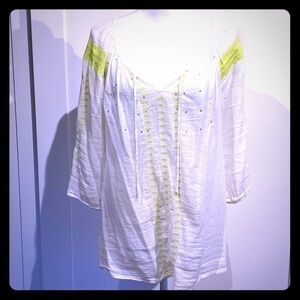 Old navy cotton embroidered peasant top